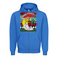 True Royal Christmas Brushstrokes Moon Zipper Hoodie - Bettercallsaul