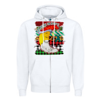 White Christmas Brushstrokes Moon Zipper Hoodie - Bettercallsaul