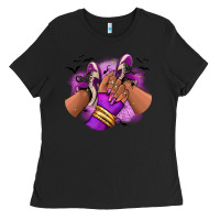 Black Halloween afro sneakers Ladies Tee - RanaPortraitStore