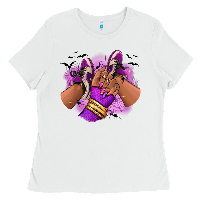 Halloween Afro Sneakers Ladies Tee by RanaPortraitStore | Teevron