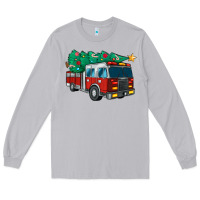 Moon Dust christmas fire truck Long Sleeve Tee - MaliasSmallBusiness