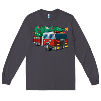 Smoke christmas fire truck Long Sleeve Tee - MaliasSmallBusiness