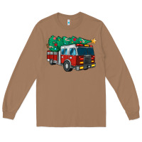Toasted Coconut christmas fire truck Long Sleeve Tee - MaliasSmallBusiness