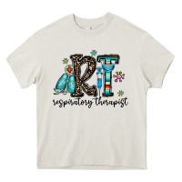 Cream rt respiraory therapist Heavy Core Tee - CowhideDigitalArt