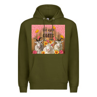 Army Green just a girl who loves goats tumbler Premium Hoodie - TumblerDesignByShophia