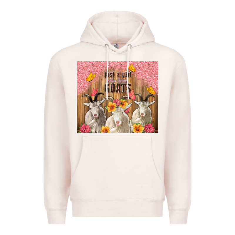 Just A Girl Who Loves Goats Tumbler Premium Hoodie by TumblerDesignByShophia | Teevron