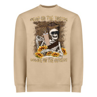 Dead Inside Boujee Outside Heavyweight Sweatshirt | Teevron