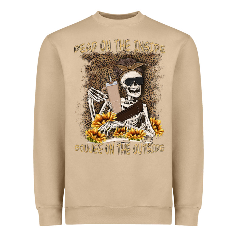 Dead Inside Boujee Outside Heavyweight Sweatshirt by MaliasSmallBusiness | Teevron