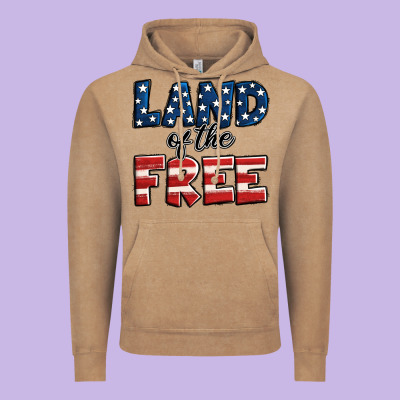 Land Of The Free America Vintage Hoodie Designed By Jasminsmagicworld