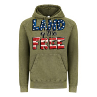 Vintage Olive Land of the free America Vintage Hoodie - Jasminsmagicworld