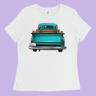 Western Truck Back View Ladies Tee Designed By Fadigitalartstudio