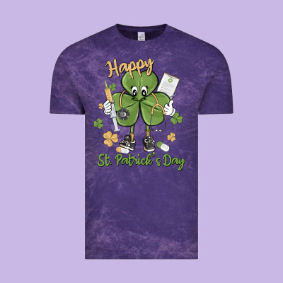 Happy St. Patrick's Day Vintage Tee Designed By Maliassmallbusiness