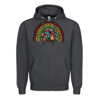 Smoke Christmas cowboy boots rainbow Zipper Hoodie - RanaPortraitStore