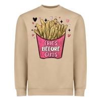 Mushroom fries before guys Heavyweight Sweatshirt - MaliasSmallBusiness