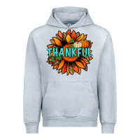 Heather Grey thankful with sunflower bbs Urban Hoodie - BundleAndBundleShop