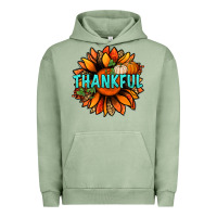 Pigment Oil Green thankful with sunflower bbs Urban Hoodie - BundleAndBundleShop