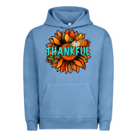 Pigment Pebble Blue thankful with sunflower bbs Urban Hoodie - BundleAndBundleShop