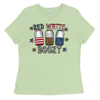 Matcha red white boozy Ladies Tee - CowhideDigitalArt
