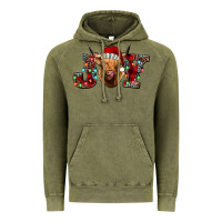 Vintage Olive joy highland cow Vintage Hoodie - Jasminsmagicworld