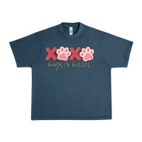 Midnight Navy xoxo hugs and kisses Urban Heavy Tee - MaliasSmallBusiness