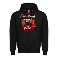 Black Christmas With My Tribe Zipper Hoodie - Bettercallsaul
