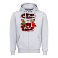 Heather Grey Christmas With My Tribe Zipper Hoodie - Bettercallsaul