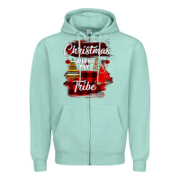 Seafoam Christmas With My Tribe Zipper Hoodie - Bettercallsaul