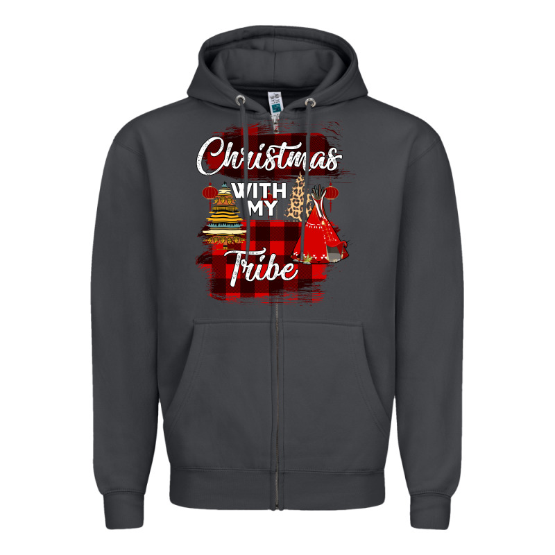 Christmas With My Tribe Zipper Hoodie by Bettercallsaul | Teevron