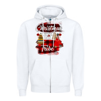 White Christmas With My Tribe Zipper Hoodie - Bettercallsaul
