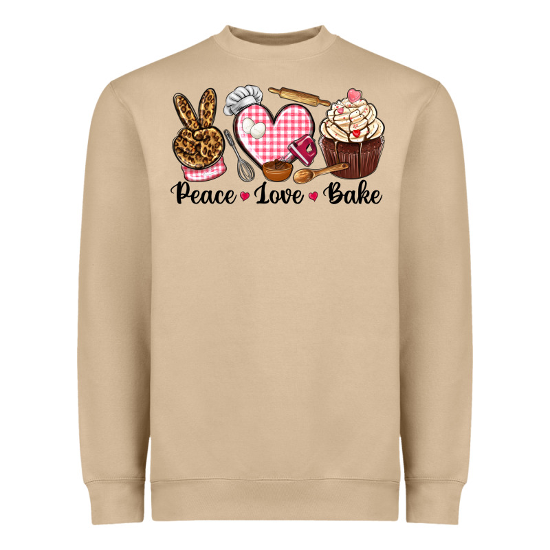 Peace Love Bake Heavyweight Sweatshirt by NancyCooperArtShop | Teevron