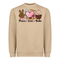 Mushroom peace love bake Heavyweight Sweatshirt - NancyCooperArtShop
