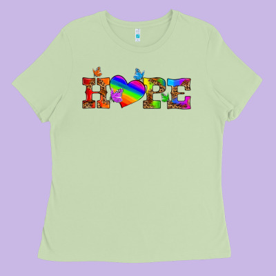 Lgbtq Heart And Hope Ladies Tee Designed By Hra Design Shop