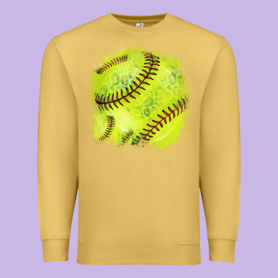 Softball Background Premium Sweatshirt Designed By Howdyjamesfarm