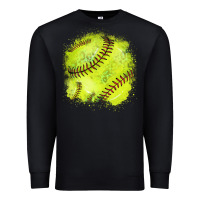 Black Softball background Premium Sweatshirt - HowdyJamesFarm