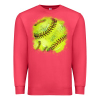 Cardinal Softball background Premium Sweatshirt - HowdyJamesFarm