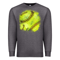 Charcoal Heather Softball background Premium Sweatshirt - HowdyJamesFarm