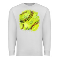 Dove Grey Softball background Premium Sweatshirt - HowdyJamesFarm