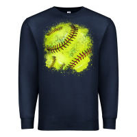 Navy Softball background Premium Sweatshirt - HowdyJamesFarm