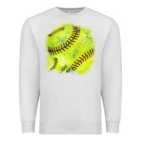 Oatmeal Heather Softball background Premium Sweatshirt - HowdyJamesFarm