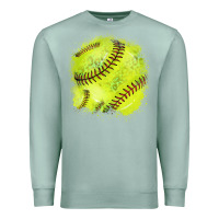 Seafoam Softball background Premium Sweatshirt - HowdyJamesFarm