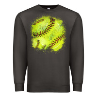 Smoke Softball background Premium Sweatshirt - HowdyJamesFarm