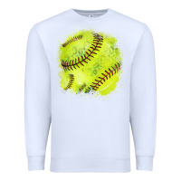 White Softball background Premium Sweatshirt - HowdyJamesFarm
