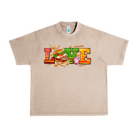 French Oak love with hamburger Urban Heavy Tee - AdoDesignShop