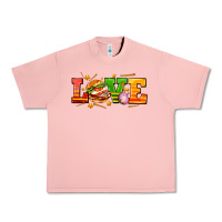 Salmon love with hamburger Urban Heavy Tee - AdoDesignShop