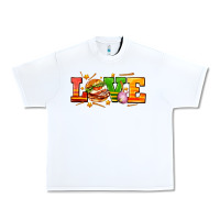 White love with hamburger Urban Heavy Tee - AdoDesignShop
