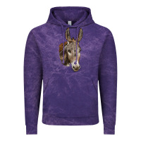 Cloud Purple Andalusian Donkey Face Vintage Hoodie - LillyAllenDesigns