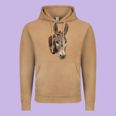 Andalusian Donkey Face Vintage Hoodie Designed By Lillyallendesigns