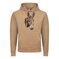 Vintage Coffee Andalusian Donkey Face Vintage Hoodie - LillyAllenDesigns