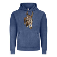 Vintage Denim Andalusian Donkey Face Vintage Hoodie - LillyAllenDesigns