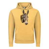 Vintage Mustard Andalusian Donkey Face Vintage Hoodie - LillyAllenDesigns